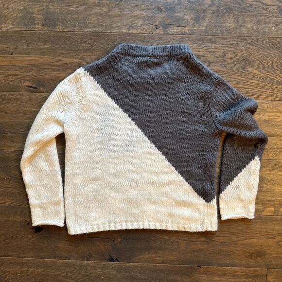 Wooden Ships "SKI" Womens SM/MED Mohair/Wool Blend Colorblock Sweater Pullover - Picture 9 of 15